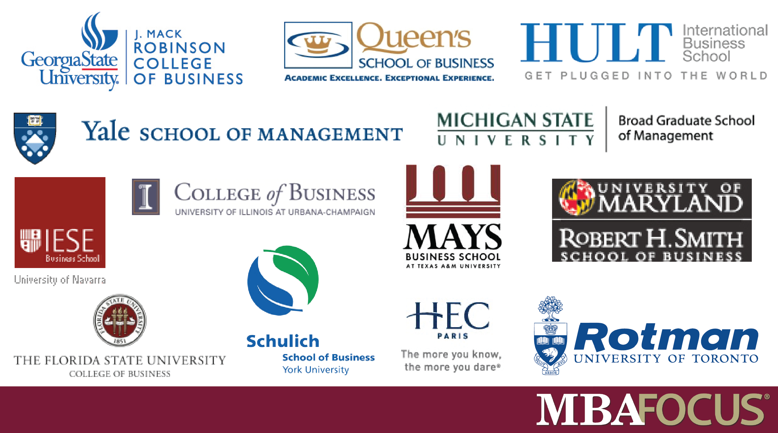 13 new MBA Focus partner schools